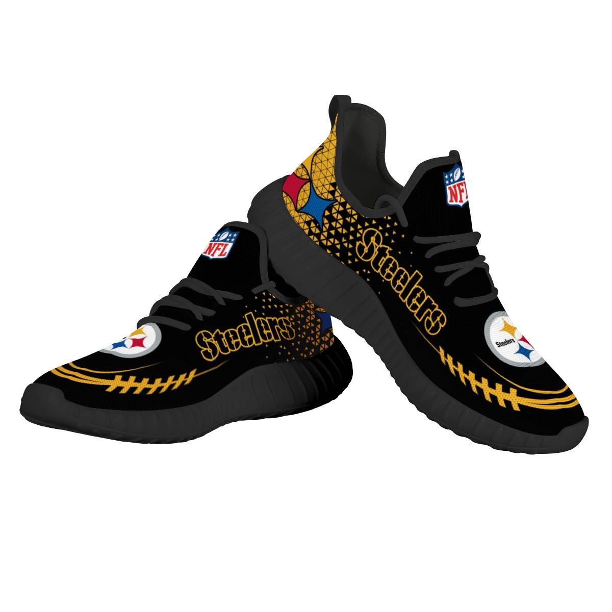 Men's Pittsburgh Steelers Mesh Knit Sneakers/Shoes 010 Men's Pittsburgh Steelers Mesh Knit Sneakers/Shoes 010
